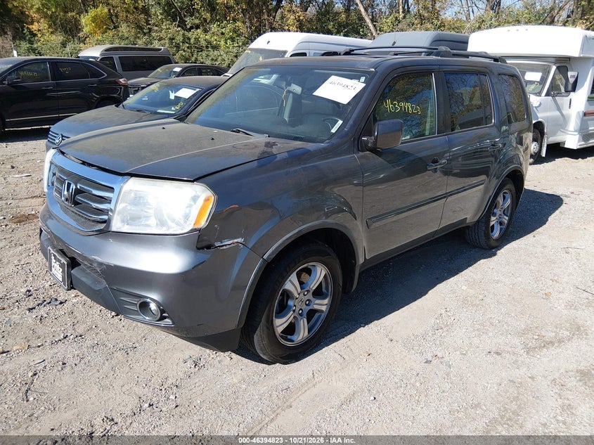 2013 Honda Pilot Ex-L, Front End, IAAI, VIN 5FNYF4H72DB014807 — photo 2