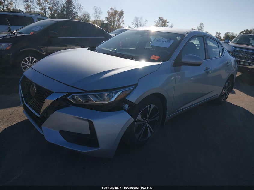 2022 Nissan Sentra Sv Xtronic Cvt, Rear, IAAI, VIN 3N1AB8CV6NY229268 — photo 2