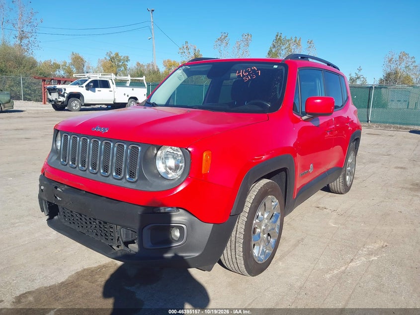 2015 Jeep Renegade Latitude, Удар спереду, IAAI, VIN ZACCJABT2FPC03711 — фото 2