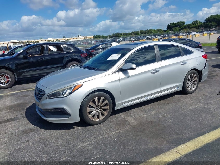 2017 Hyundai Sonata Sport, Rear, IAAI, VIN 5NPE34AF0HH507602 — photo 2