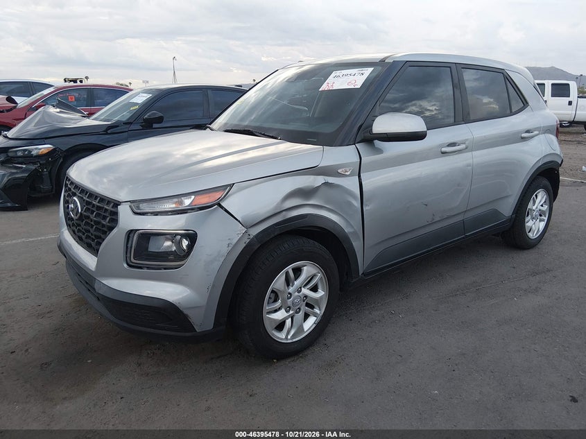 Vin: kmhrb8a32mu103875, lot: 46895836, hyundai venue se 20212