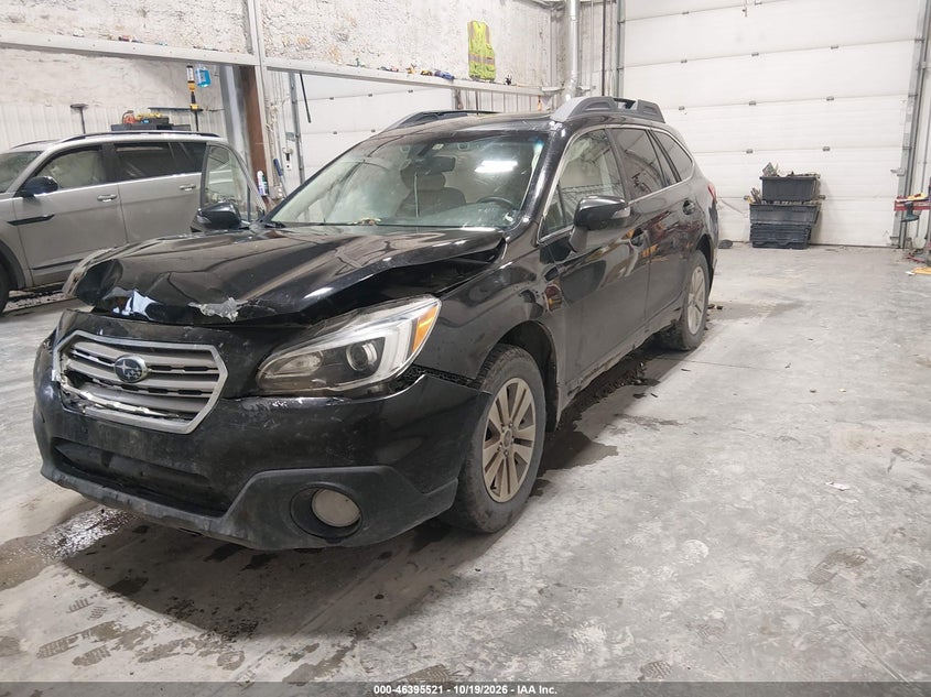 2017 Subaru Outback 2.5I Premium, Удар спереду, IAAI, VIN 4S4BSAHC5H3379462 — фото 2