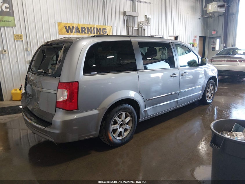 Vin: 2c4rc1bg3dr637779, lot: 46895901, chrysler town & country touring 20134