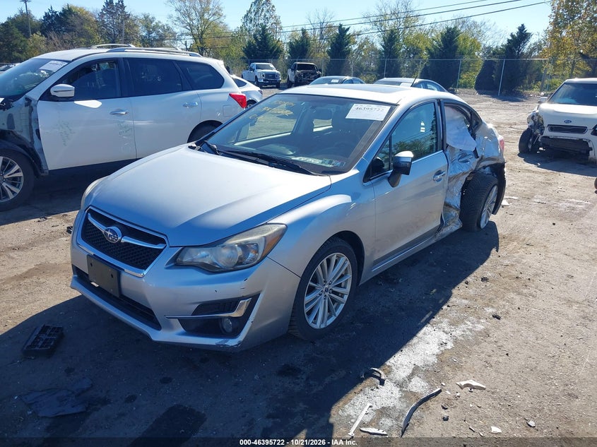 Vin: jf1gjas65fh016682, lot: 46896080, subaru impreza 2.0i limited 20152