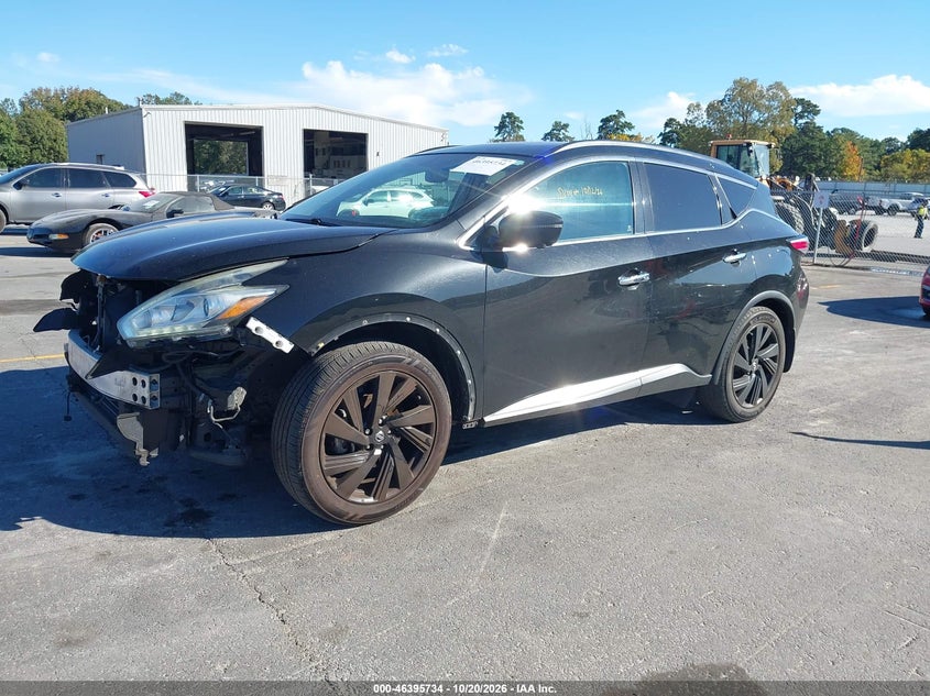 Vin: 5n1az2mg0hn140010, lot: 46896092, nissan murano platinum 20172