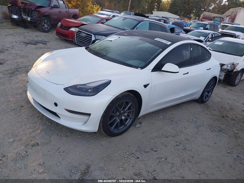 Vin: 5yj3e1ea8mf017190, lot: 46896155, tesla model 3 standard range plus rear-wheel drive 20212