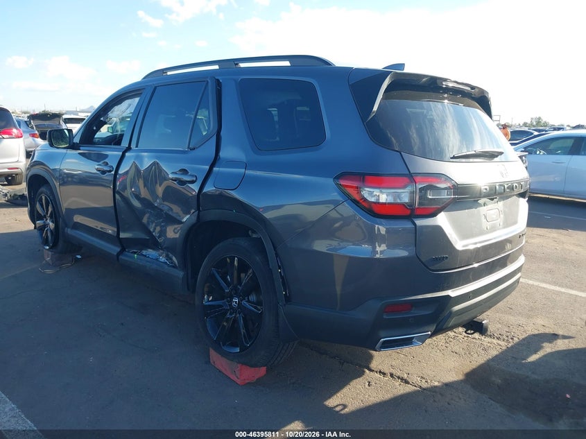 Vin: 5fnyg1h9xsb144764, lot: 46896169, honda pilot black edition 20253