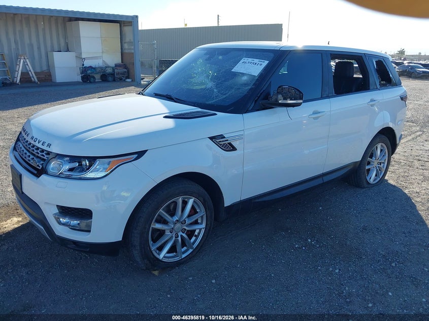 Vin: salwr2vf9ga581908, lot: 46896177, land rover range rover sport 3.0l v6 supercharged hse 20162