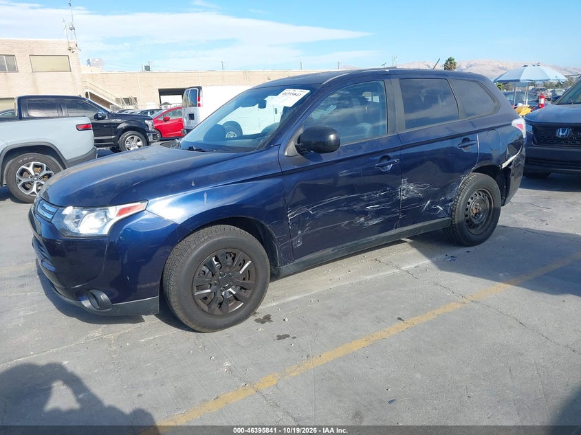 2014 Mitsubishi Outlander Es, Лівий зад, IAAI, VIN JA4AD2A38EZ005120 — фото 2