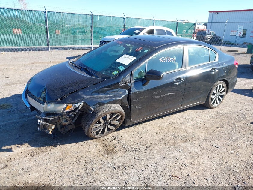 Vin: 19xfb2f90fe240560, lot: 46896237, honda civic ex-l 20152