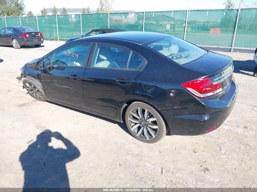 Vin: 19xfb2f90fe240560, lot: 46896237, honda civic ex-l 20153