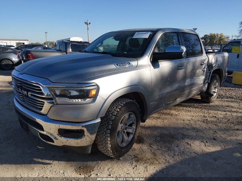 Vin: 1c6srfjt3kn525691, lot: 46896320, ram 1500 laramie  4x4 5'7 box 20192