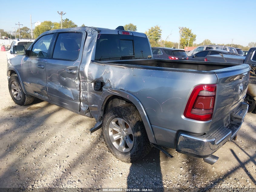 Vin: 1c6srfjt3kn525691, lot: 46896320, ram 1500 laramie  4x4 5'7 box 20193