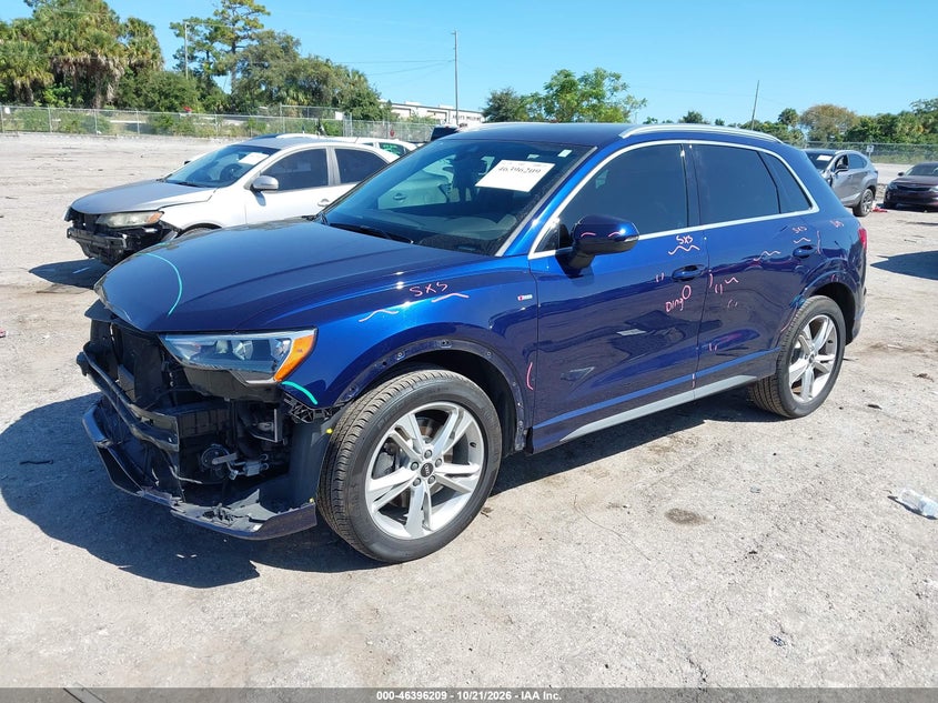 Vin: wa1decf33m1024874, lot: 46896567, audi q3 premium 45 tfsi s line quattro tiptronic 20212