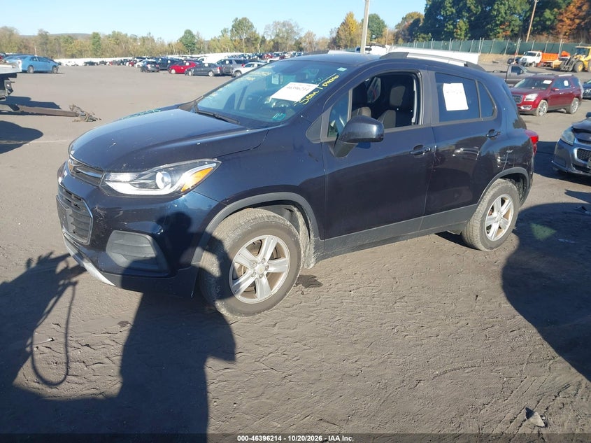 Vin: kl7cjpsb3mb354197, lot: 46896572, chevrolet trax awd lt 20212