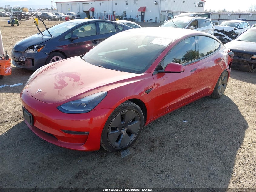Vin: 5yj3e1eb6mf877114, lot: 46896752, tesla model 3 long range dual motor all-wheel drive 20212