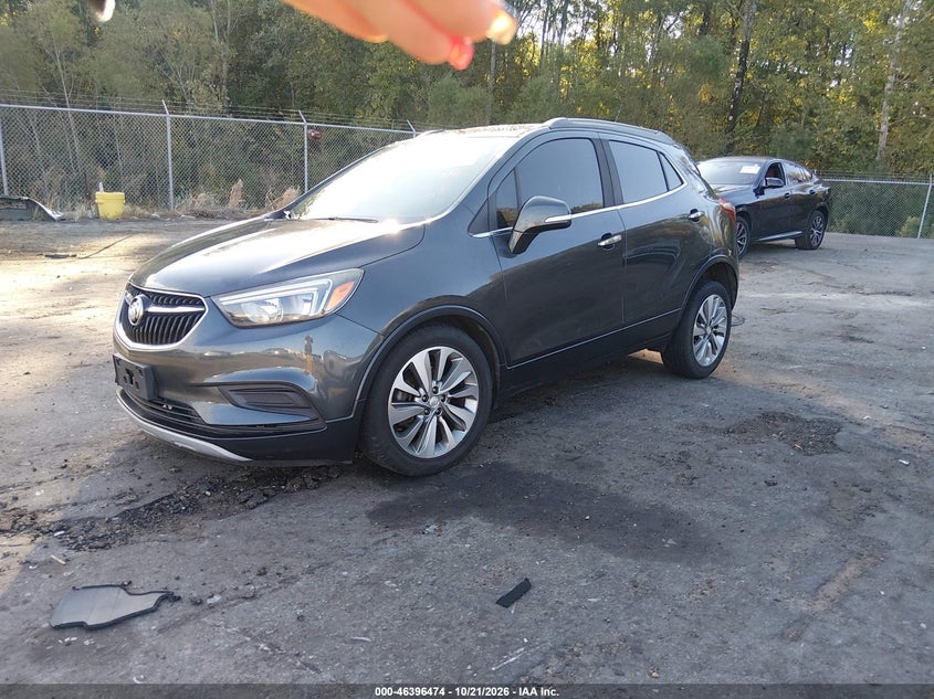 Vin: kl4cjasbxjb519751, lot: 46896832, buick encore preferred 20182