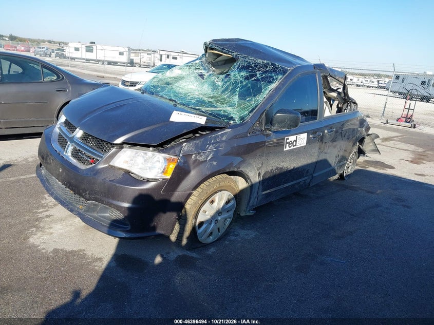 Vin: 2c4rdgbg5jr180260, lot: 46896852, dodge grand caravan se 20182