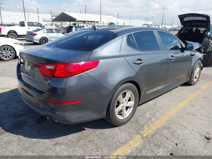 Vin: knagm4a74f5621207, lot: 46896896, kia optima lx 20154