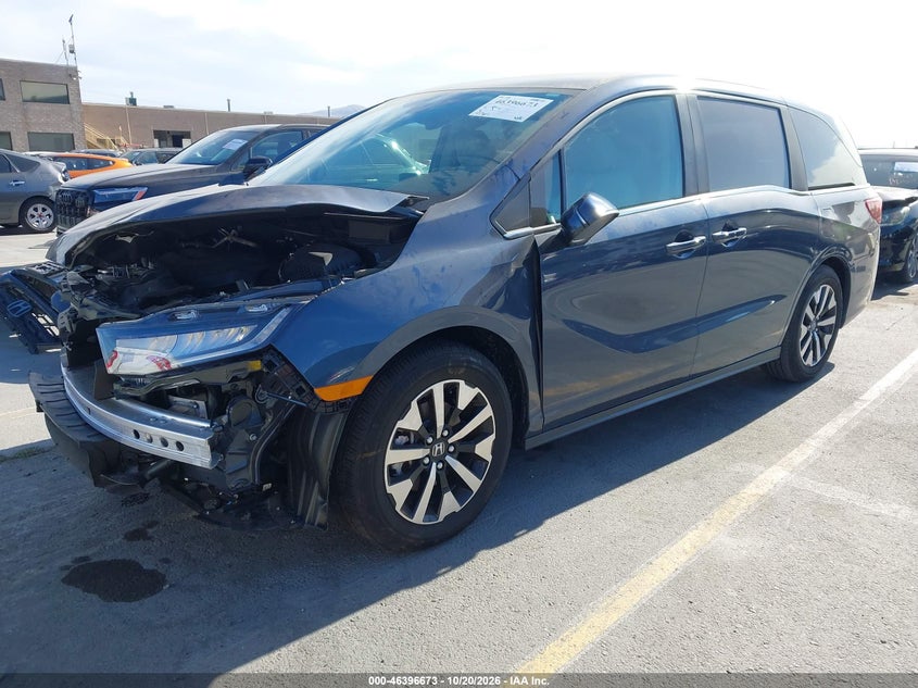 Vin: 5fnrl6h67sb053888, lot: 46897031, honda odyssey ex-l 20252