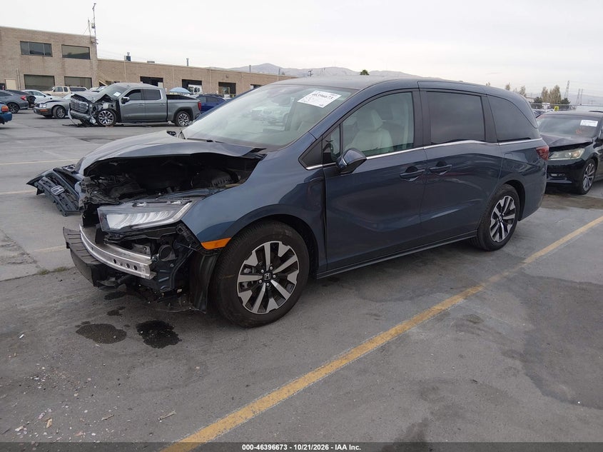 Vin: 5fnrl6h67sb053888, lot: 46897031, honda odyssey ex-l 20252