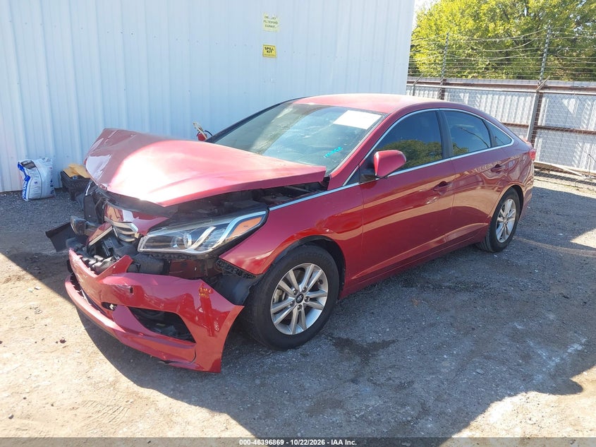 Vin: 5npe24af8gh418989, lot: 46897227, hyundai sonata 20162