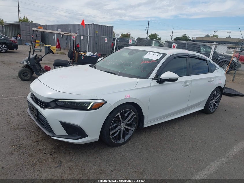 Vin: 2hgfe1f94nh311040, lot: 46897402, honda civic touring 20222