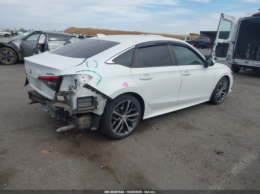 Vin: 2hgfe1f94nh311040, lot: 46897402, honda civic touring 20224