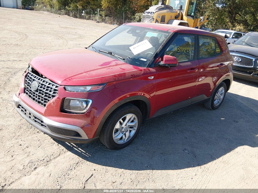 Vin: kmhrb8a34nu133901, lot: 46897581, hyundai venue se 20222