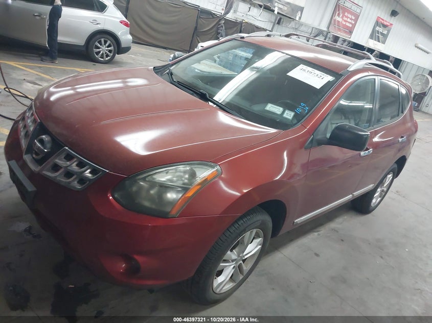 2015 Nissan Rogue Select S, Rear, IAAI, VIN JN8AS5MV1FW250147 — photo 2