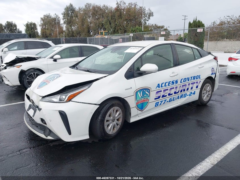 Vin: jtdkamfu6m3150528, lot: 46897689, toyota prius le 20212