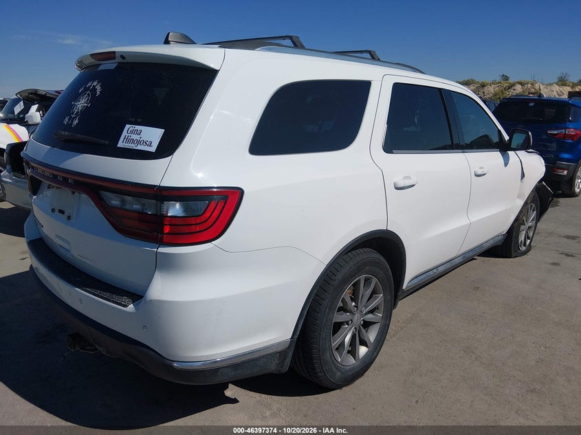 Vin: 1c4rdjag3hc857601, lot: 46897732, dodge durango sxt awd 20174