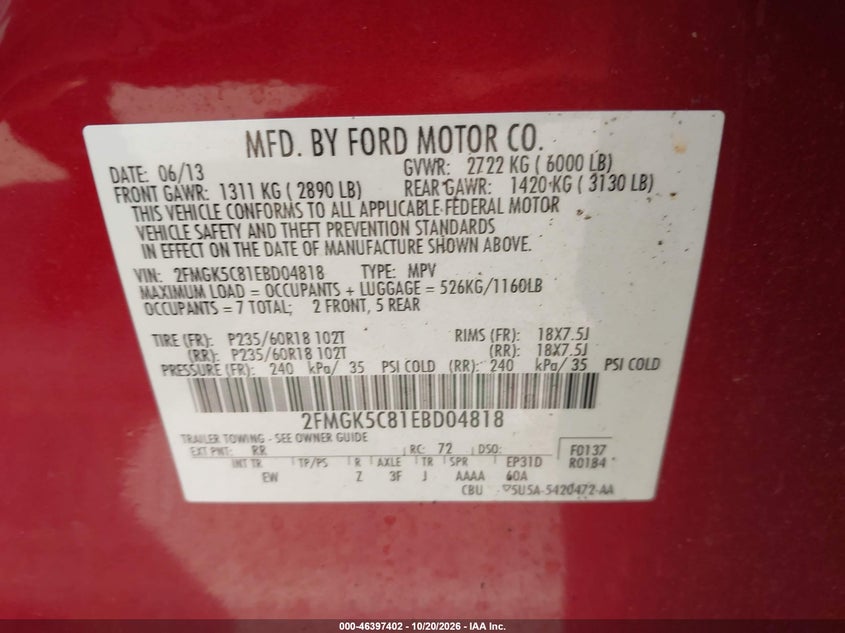 2014 FORD FLEX SEL · Фото 9