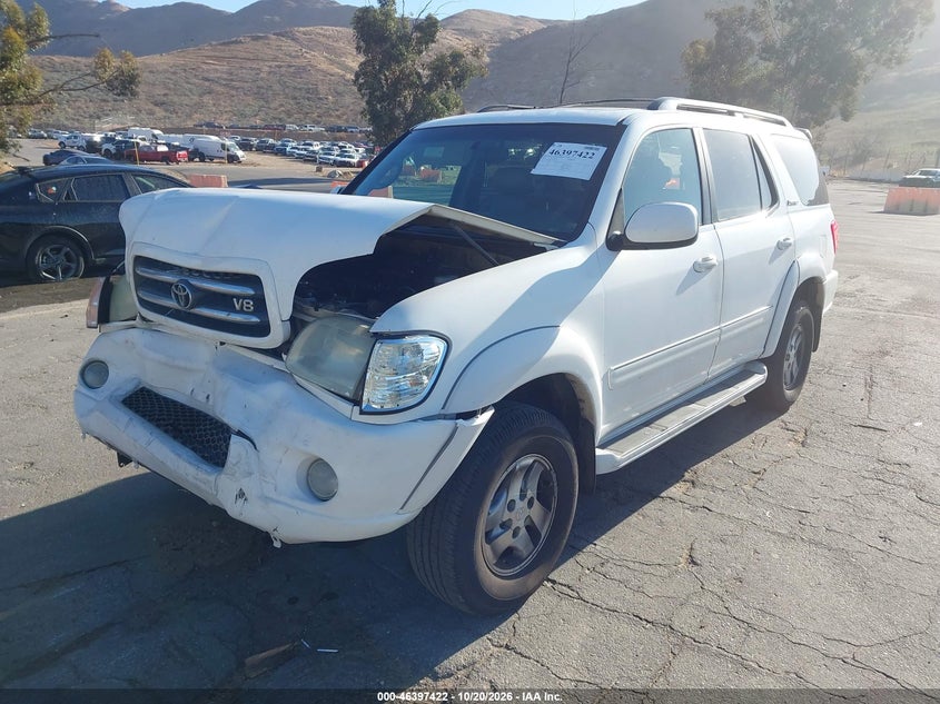 2002 Toyota Sequoia Limited V8, Unknown, IAAI, VIN 5TDZT38A42S079556 — photo 2