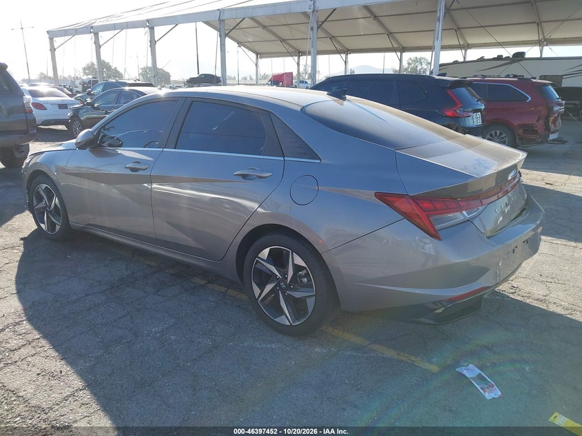 Vin: kmhln4aj0pu038002, lot: 46897810, hyundai elantra hybrid limited 20233