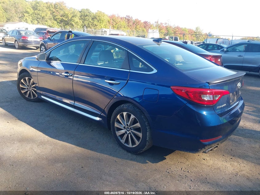 Vin: 5npe34af5fh140841, lot: 46897874, hyundai sonata sport 20153