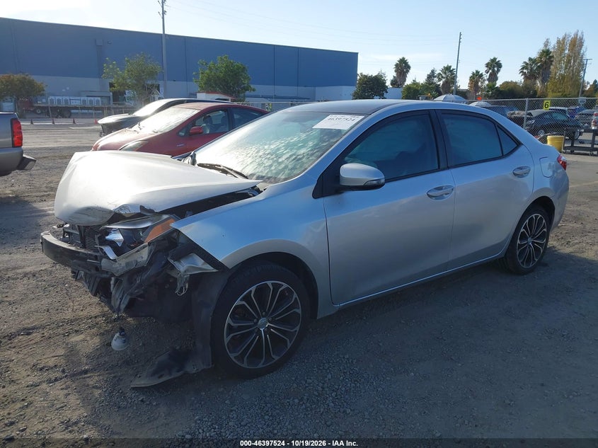 2016 Toyota Corolla S Plus, Удар спереди, IAAI, VIN 5YFBURHE2GP469446 — фото 2