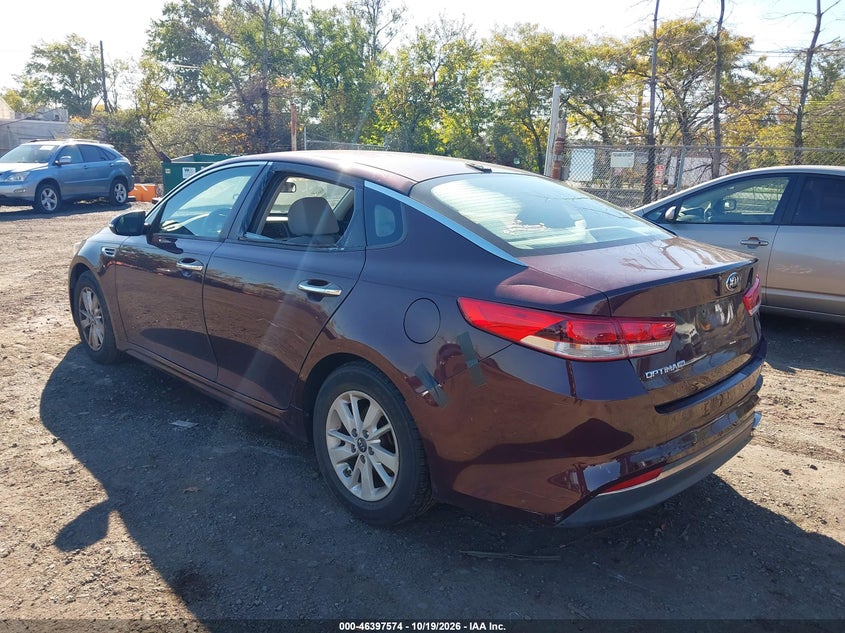 Vin: 5xxgt4l32gg030967, lot: 46897932, kia optima lx 20163