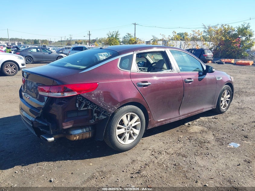 Vin: 5xxgt4l32gg030967, lot: 46897932, kia optima lx 20164