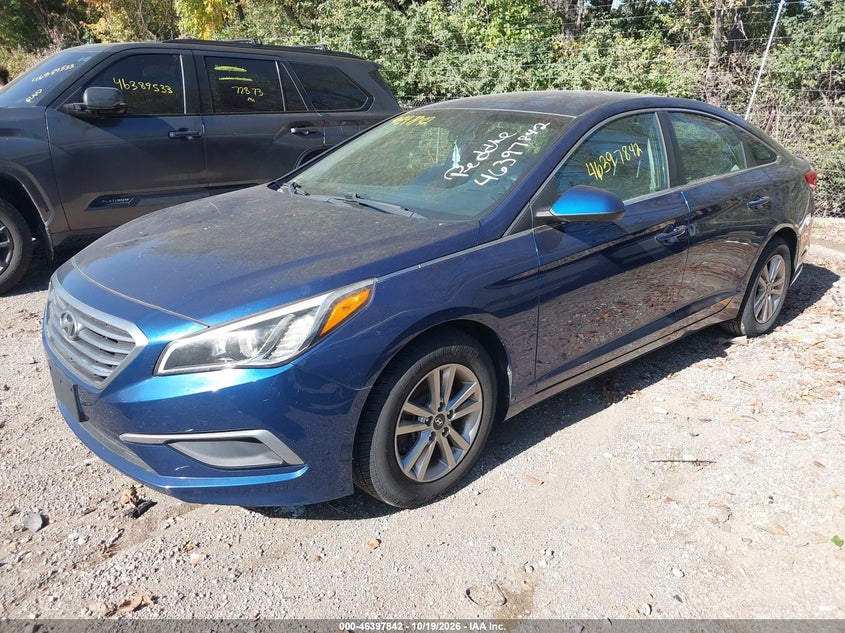 Vin: 5npe24af5gh260322, lot: 46898200, hyundai sonata se 20162