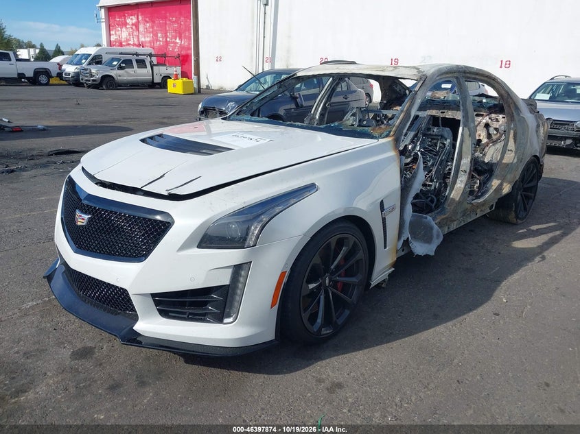 2019 Cadillac Cts-V, Полностью сгорел, IAAI, VIN 1G6A15S61K0108827 — фото 2