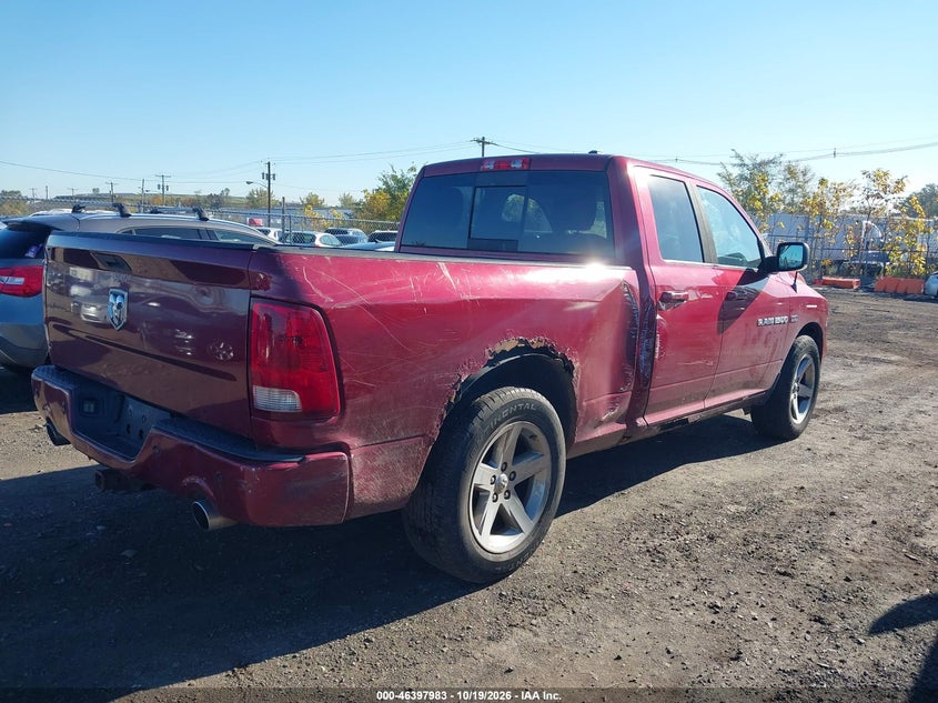 Vin: 1c6rd7ht0cs154887, lot: 46898341, ram 1500 sport 20124