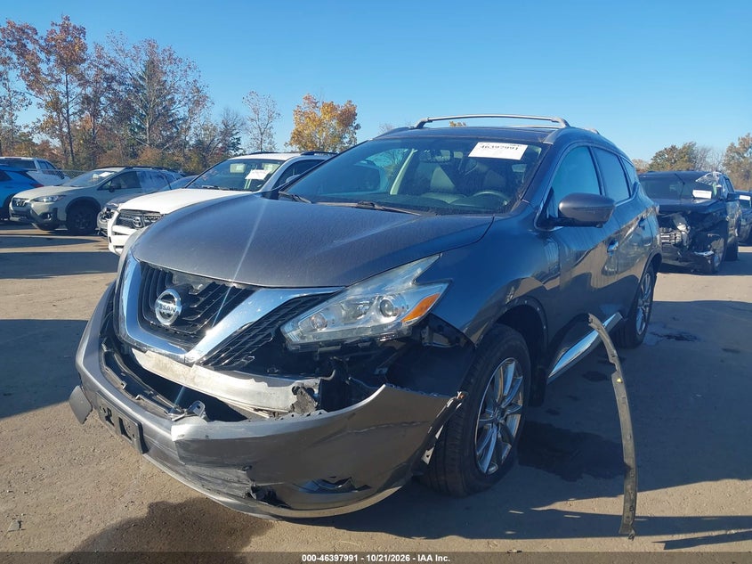 Vin: 5n1az2mh2hn116994, lot: 46898349, nissan murano sl 20172