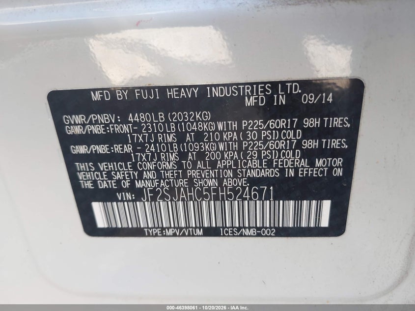 2015 SUBARU FORESTER 2.5I LIMITED · Photo 9