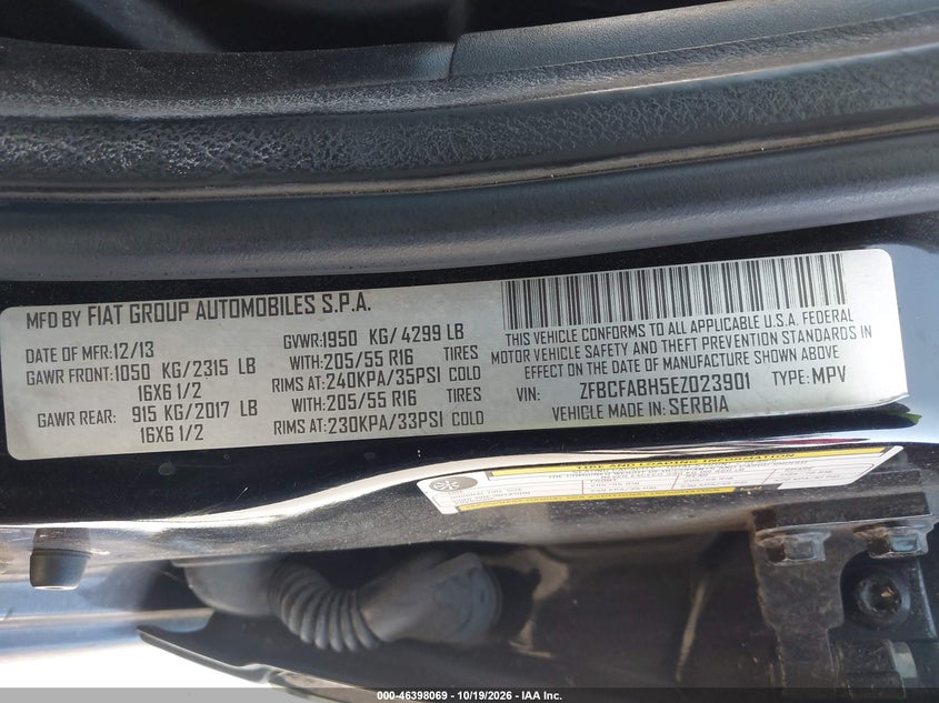 2014 FIAT 500L EASY · Фото 9