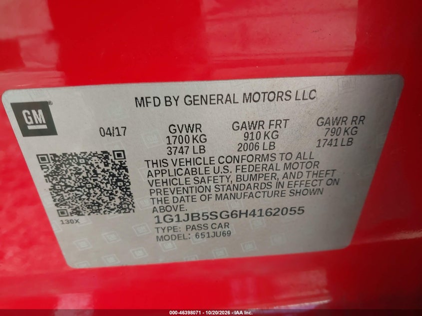 2017 CHEVROLET SONIC LS AUTO · Фото 9