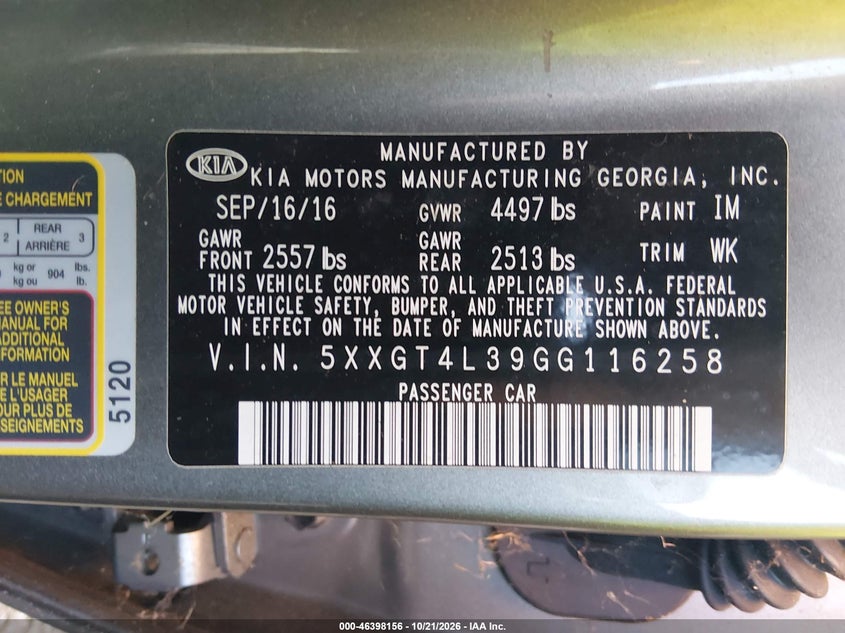 2016 KIA OPTIMA LX · Фото 9