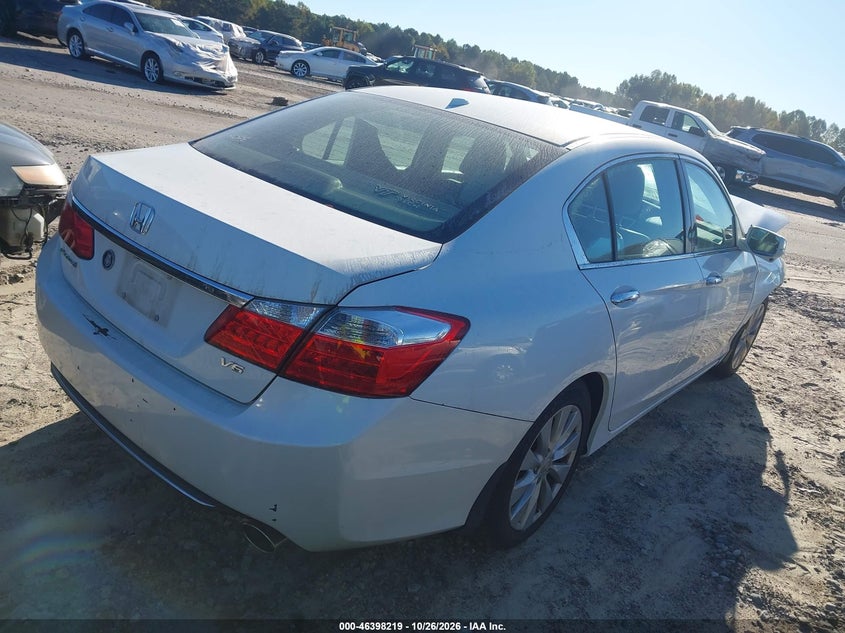 Vin: 1hgcr3f85ea002377, lot: 46898577, honda accord ex-l v-6 20144