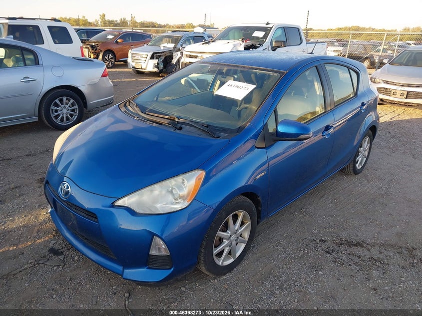 Vin: jtdkdtb34d1049224, lot: 46898631, toyota prius c three 20132
