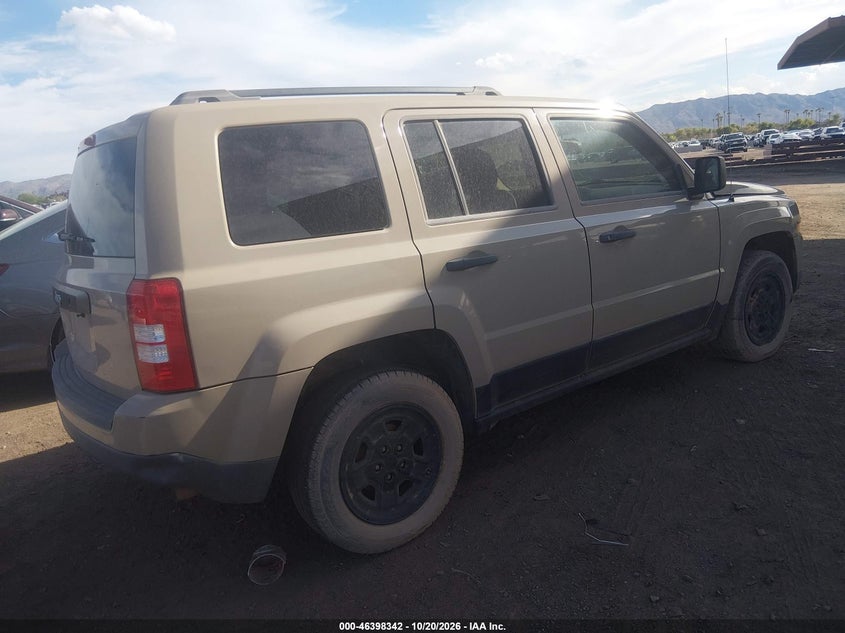 Vin: 1c4njpba0hd136232, lot: 46898700, jeep patriot sport fwd 20174